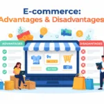 E-commerce advantages and disadvantages illustration for UK businesses