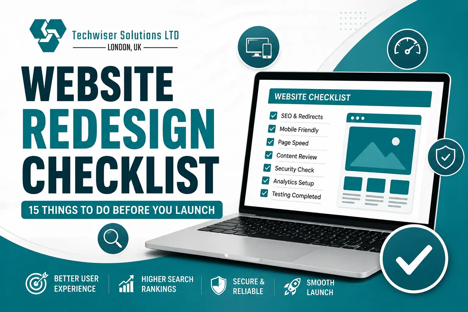Website redesign checklist for a successful business website launch in 2026